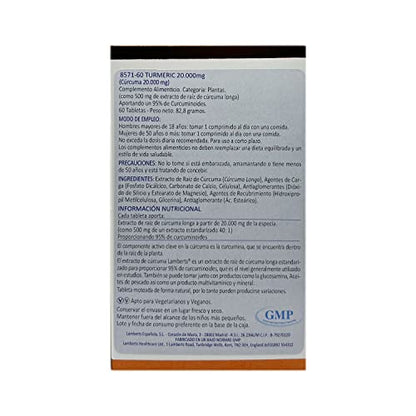 Lamberts Curcuma 20000Mg - 60 Tabletas