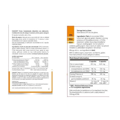 Vitae EQUAZEN (EyeQ) 60 cápsulas | Combinación única de Omega 3 y 6 | Alto poder nutricional (EPA, DHA y GLA) | Desarrollo cognitivo