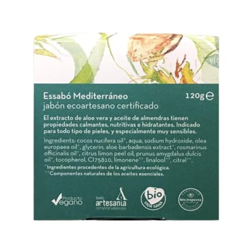 Jabón ECO Mediterráneo Aloe Vera y Almendra dulce Essabó, 120 g