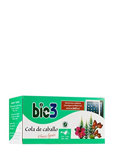 bio3 Cola de Caballo - Infusión Natural que Ayuda a Eliminar Líquidos - 25 Bolsitas