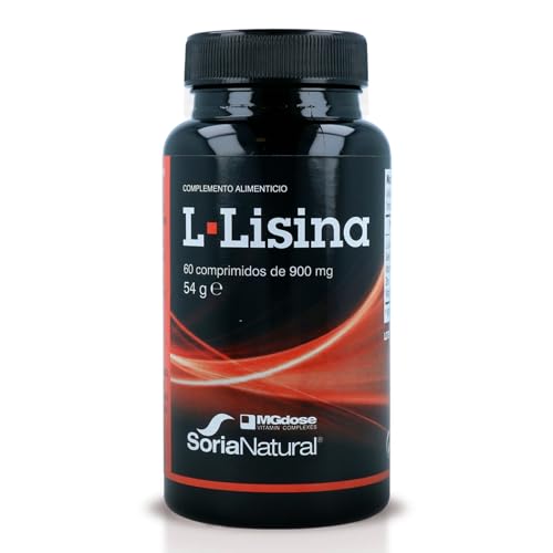 Soria Natural - vit&min L-Lisina – Apoya la Recuperación en Lesiones - Ayuda en Alteraciones Articulares, Óseas - Reforzado con Selenio, Ácido Ascórbico, Zinc y Vitamina B6-60 comprimidos de 900mg