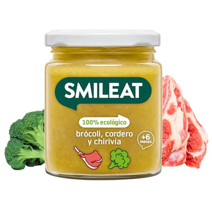 Smileat | Tarrito Ecológico de Cocidito con Ternera y Jamón | Para Bebés desde 6 Meses | Tarritos Ecológicos de Carne y Verduras Sin Gluten | Con Ingredientes Naturales y Saludables | Tarro de 230g