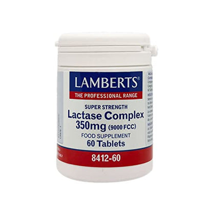 Lamberts Complejo de Lactasa 350 Mg, Blanco, 60 Tabletas, 21 gramo, 1