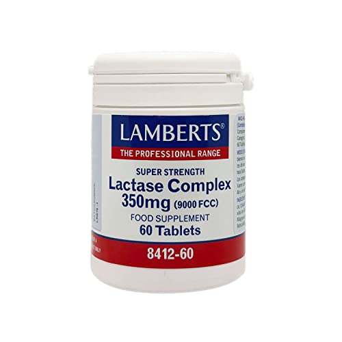 Lamberts Complejo de Lactasa 350 Mg, Blanco, 60 Tabletas, 21 gramo, 1