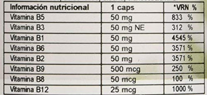 Complemento Alimenticio B 50 COMPLEX 60 VCaps