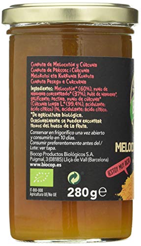 Biocop Compota Melocoton Curcuma Biocop 280 G 300 g