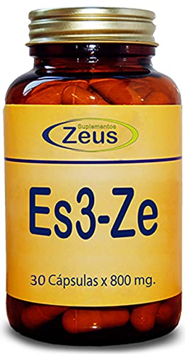 ES3-ZE | Contribuye a rebajar la actividad nerviosa del cerebro, aporta calma | Complemento Alimenticio a base de Aminoácidos, Pasiflora y Vitaminas | 100% Vegano | 30 Cáps Vegetales