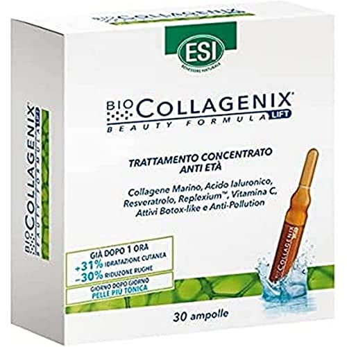 TREPATDIET-ESI BIO COLLAGENIX 30 AMPOLLAS TRATAMIENTO CONCENTRADO ANTIEDAD Potente tratamiento anti-edad a base de activos altamente concentrados para hacer la piel cada día más suave, hidratada y tonificada: