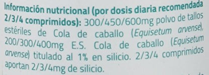 Sakai – Cola de caballo Sin sabor en comprimidos (diurético natural, remineralizador, fuente natural de silicio orgánico)
