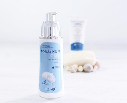 Grisi - Crema Facial Concha Nácar, Crema Despigmentante con Vitamina C, Libre de Parabenos - 60 Gramos