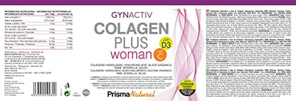 Prisma Natural - Colágeno Hidrolizado en Polvo con Ácido Hialurónico, Calcio, Vitamina C y D3. Suplemento para Regeneración Articulaciones, Huesos, Piel, Uñas y Pelo para Mujer, 300gr