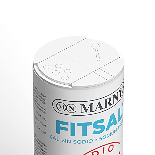 Sal Sin Sodio - Fitsalt - Sal 0% Sodio, Ideal para dietas bajas en sodio, Ayuda a tu corazón - Bote 250 g