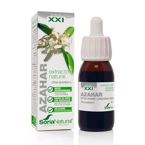 Soria Natural Azahar Extracto en Gotas – Ayuda a Conciliar el Sueño – Favorece la Relajación - 100% Natural – Ayuda en Caso de Nerviosismo - Frasco de 50 ml.