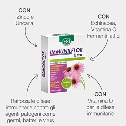 TREPATDIET-ESI Immuniflor Urto Complemento Alimenticio para el Sistema Inmunologico, 30 Cápsulas