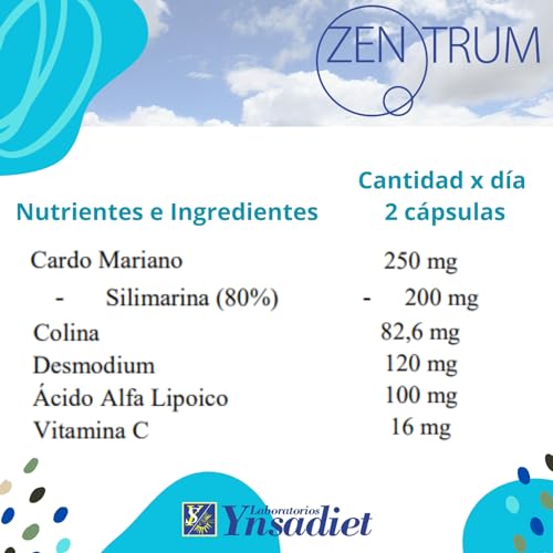 Hepatoplan Forte - Cardo Mariano - Desmodium - Colina -Confort hepàtico Zentrum 30 càpsulas