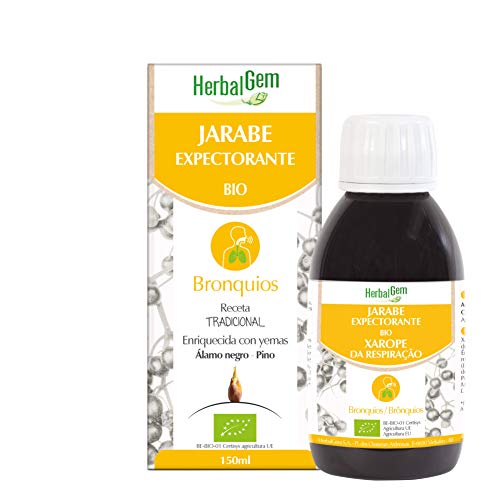 HERBALGEM - Jarabe Expectorante Vías Respiratorias - para Vías Respiratorias Congestionadas - Respiración, Malestar Estacional - 150ml.