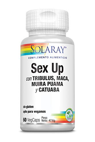 Solaray Sex Up | Libido saludable, vitalidad, resistencia y rendimiento para hombres y mujeres | Sin Gluten | Apto Para Veganos | 60 VegCaps