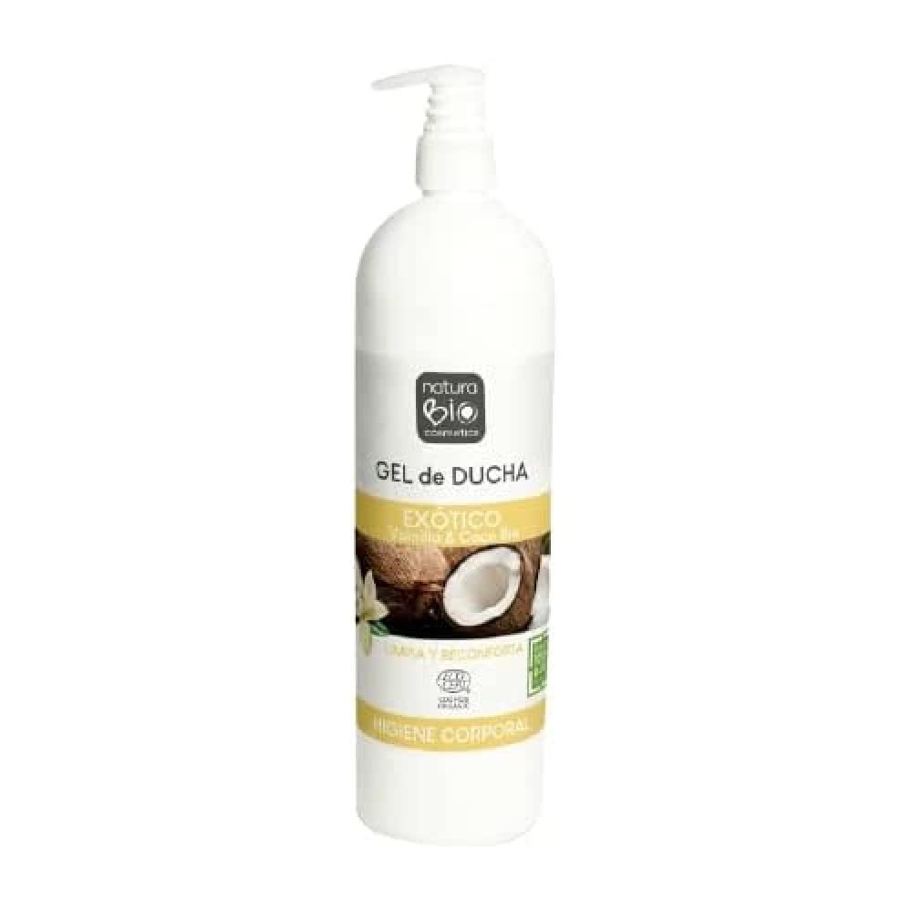 NATURABIO cosmetics Gel DE Ducha EXOTICO Vainilla-Coco 740ml. Bio, Estándar, Único