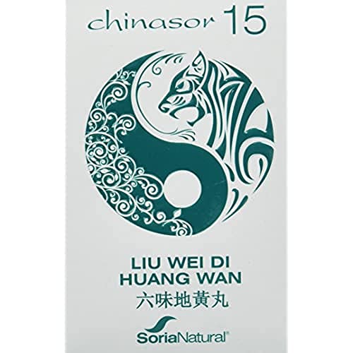 Soria Natural Chinasor 15 Liu Wei Di Huang Wan – Ayuda a Tonificar el Yin – Ingredientes con Rehmannia que Tonifican el Yin - Plantas Medicinales de Origen Asiático - 30 Comprimidos de 1,5g