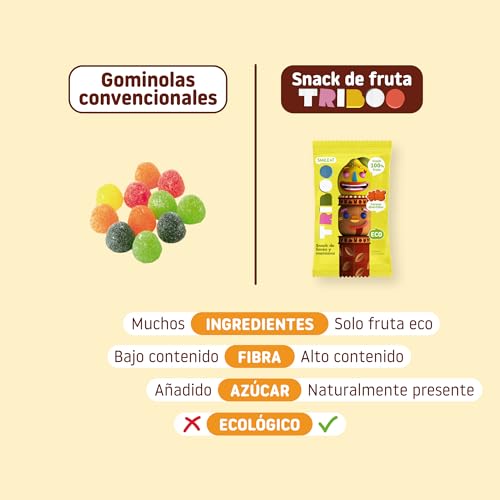Smileat TRIBOO - Snack de Frutas Triboo de Fresa y Manzana, Ingredientes Naturales - 25g