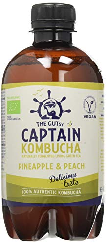 Captain Kombucha Bebida de Piña, 430 ml, Pack de 1