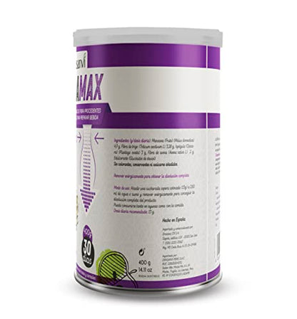 DRASANVI Fibramax l Combinación de Fibra Soluble e Insoluble l con Manzana, Fibra de trigo, Ispágula y Fibra de avena |Fundamental para el Tránsito Intestinal l Saciante