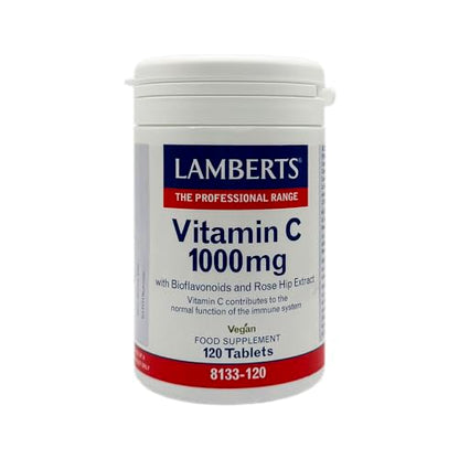 Lamberts Vitamina C 1000mg con Bioflavonoides y Escaramujo - 120 Tabletas