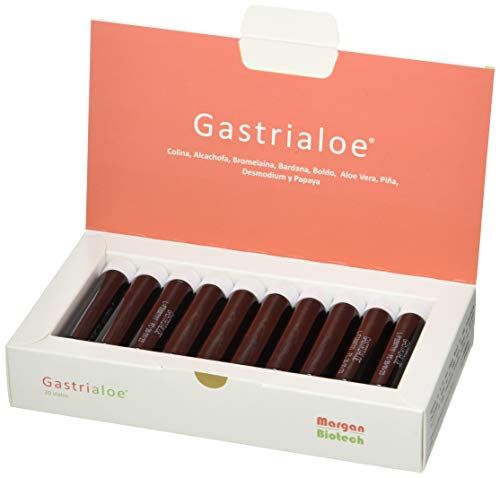 Gastrialoe Complemento Alimenticio a Base de Colina, Alcachofa, Bromelaína, Bardana, Boldo y Aloe Vera - Paquete de 20 x 10 ml - Total: 200 ml