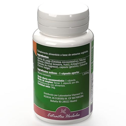 NaturBite - Tribulus Terrestris 1500mg en cada Cápsula. 95% Saponinas 60 Cápsulas Salud Masculina y Cardiovascular. Optimiza las funciones masculinas y la energía, ayudando a la recuperación muscular