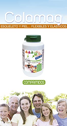 Novadiet - COLAMAG COMPRIMIDOS con Colágeno de Origen Marino, Ácido Hialurónico, Magnesio y Vitamina C, Ayuda a Proteger los Huesos, Piel, Articulaciones y Dientes - Colágeno - 180 Comprimidos
