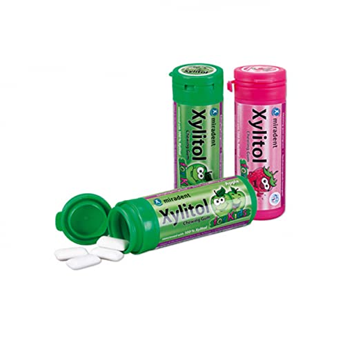 Miradent Xylitol Chicle Sabor Manzana Bote 30 Ud X 30 Gr Bote De 30 Unidades X 30 Gramos - 200 g