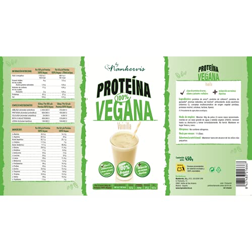 By Nankervis Proteína Vegana Vainilla 450G