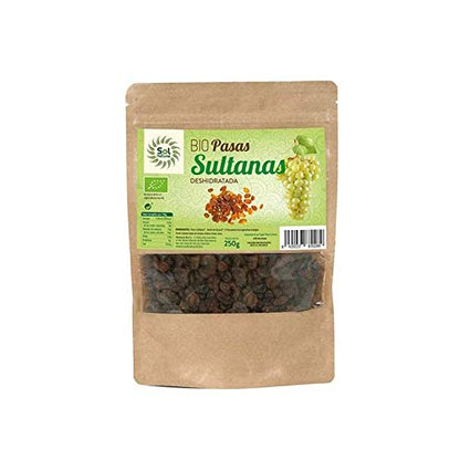 SOLNATURAL PASAS SULTANAS Bio 250 g, Estándar, Único