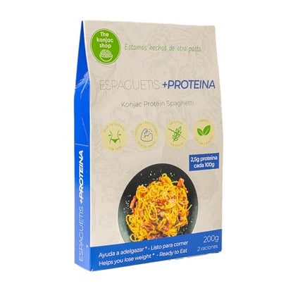 The Konjac Shop - Espaguetis konjac +proteina/Keto 200g | Shirataki - Sin Gluten | Bajo En Calorias y Carbohidratos