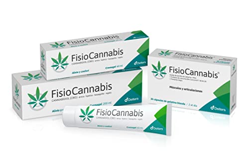 DEITERS - FisioCannabis 60 ml, Cremagel, Gel Recuperador Muscular, Pomada Antiinflamatoria, para Lesiones, Crema con Harpagofito, a base de CBD