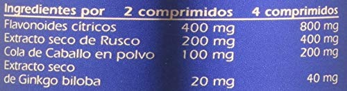 G.S.N. - Complemento Alimenticio - 200 gr | Flavoline Complex | Bioflavonoides Cítricos, Rusco, Ginkgo Biloba y Cola de Caballo | Para el Sistema Circulatorio