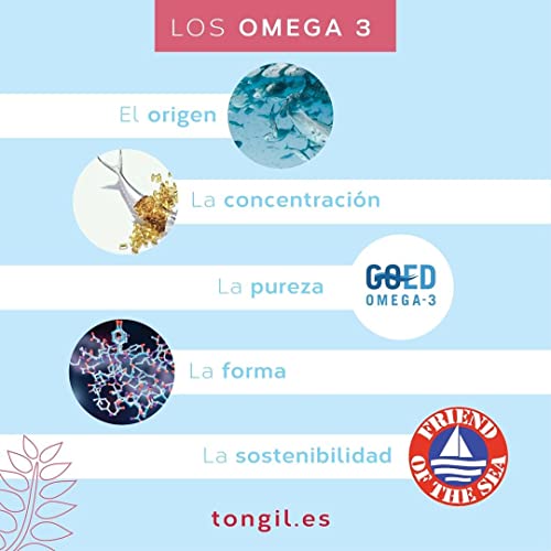 Omega 3 Cápsulas Estado Puro - Aceite de Pescado Omega 3-1200mg EPA y 800mg DHA - Altamente Estable y Máximo Estándar de Pureza y Sostenibilidad - 90 Perlas de Tongil