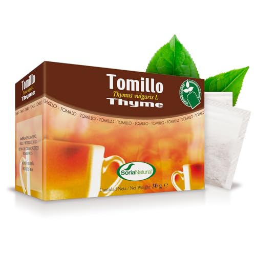 Soria Natural Tomillo Infusión – Salud Respiratoria – Facilita la Expectoración - Infusión de Tomillo (Thymus vulgaris L) – 100% Natural - Caja con 20 Bolsas Filtro