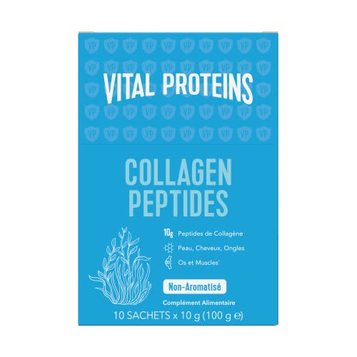 Vital Proteins Collagen Peptides Format Sticks – Péptidos de colágeno – Sin sabor, sin olor – Caja de 10 varillas de 10 g