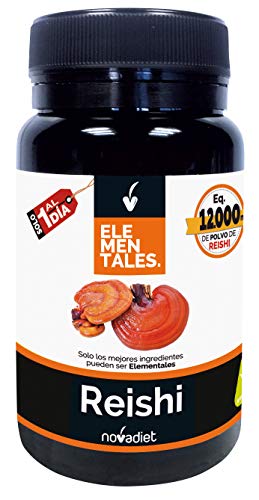 Novadiet - ELEMENTALES REISHI Càpsulas con Vitamina C - Complemento Alimenticio Para Mejorar y Reforzar Nuestras Defensas - Para Prevenir los Catarros y Infecciones Respiratorias - 30 Cápsulas