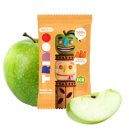 Smileat TRIBOO - Snack de Frutas Triboo de Manzana, Ingredientes Naturales - 25g