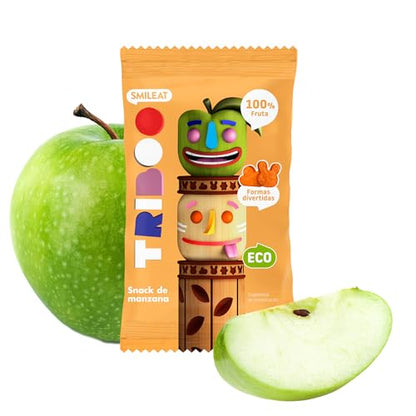 Smileat TRIBOO - Snack de Frutas Triboo de Manzana, Ingredientes Naturales - 25g