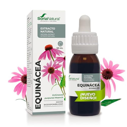 Soria Natural Extracto de Equinácea - Refuerza tus defensas de forma natural - Ayuda al sistema inmunológico - Extracto de Planta 100% Natural Alta Absorción - Botella con 50ml