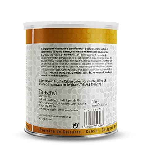 OSEOGEN Colágeno Marino Hidrolizado con Glucosamina, Condroitina y Cúrcuma |para huesos, cartilagos y articulaciones | Con minerales esenciales |Fácil asimilación |300g de polvo |Sabor Naranja