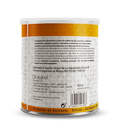 OSEOGEN Colágeno Marino Hidrolizado con Glucosamina, Condroitina y Cúrcuma |para huesos, cartilagos y articulaciones | Con minerales esenciales |Fácil asimilación |300g de polvo |Sabor Naranja