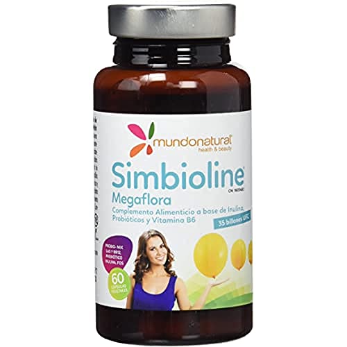 SIMBIOLINE Megaflora, Complimento Alimenticio a base de Inulina, 60CAP, 60 unidad, 1