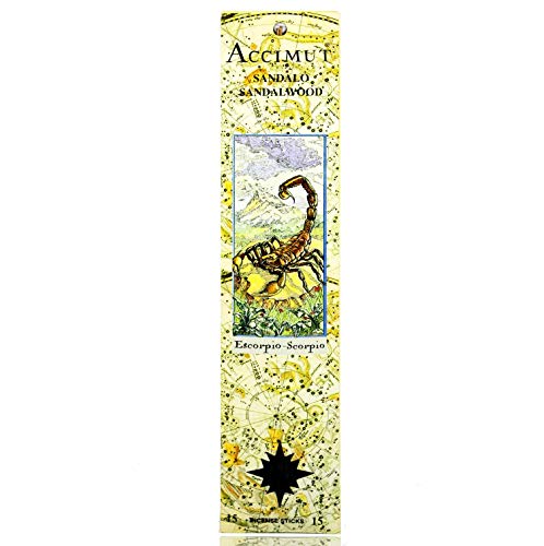 Radhe Incienso Stick ACCIMUT Escorpio Sandalo, No aplicable