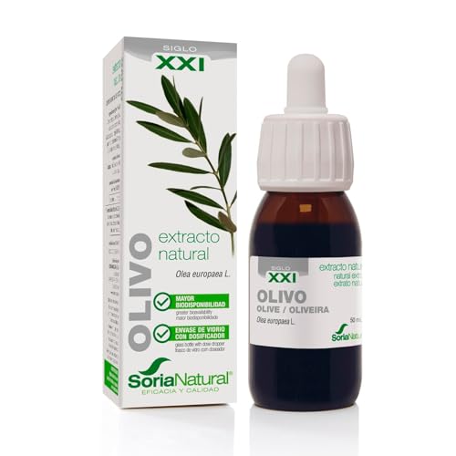 Soria Natural Olivo Extracto – Ayuda a controlar la Tensión – Múltiples Propiedades Hipotensoras – Salud Cardiovascular - 100% Puro - Botella de 50 ml