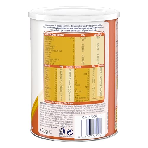 Meritene | Extra | Suplemento Proteico y Calórico para Pacientes con Requerimientos Especiales | Formato Polvo | 450