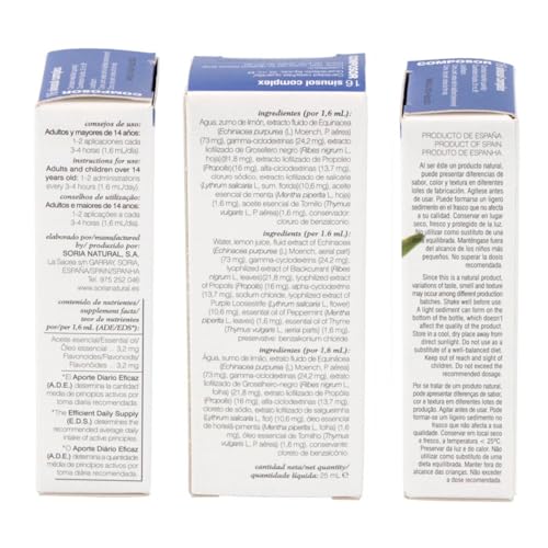 Composor 16 Sinusol Complex– Con Equinácea, Grosellero Negro, Propóleo, Salicaria, Menta, Tomillo y Ciprés – Alivia la Congestión Nasal – Ayuda a Recuperar el ánimo - Favorece la Relajación - 25ml